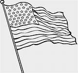 Flag Waving Drawing American Coloring July States 4th Pages United America Outline Flying Getdrawings Outlines Usa Wind Drawings Printable Silhouette sketch template