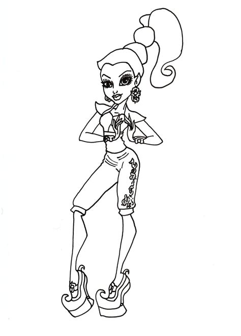 printable monster high coloring pages  gigi grant coloring sheet