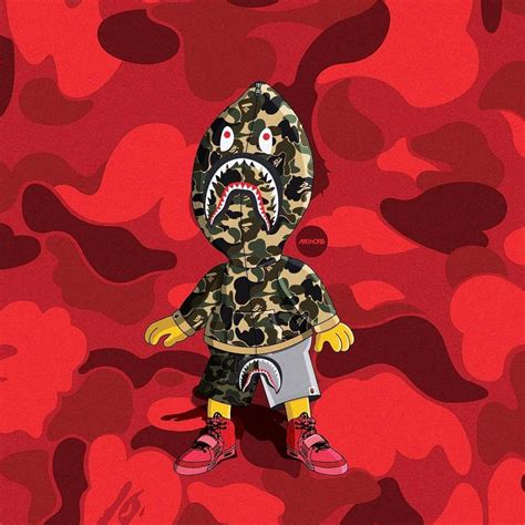 bape wallpaper supreme cartoon cartoon wearing supreme wallpapers top  cartoon