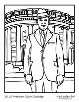 Presidents Coolidge Hoover sketch template