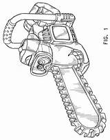 Chainsaw Drawing Outline Chain Getdrawings sketch template