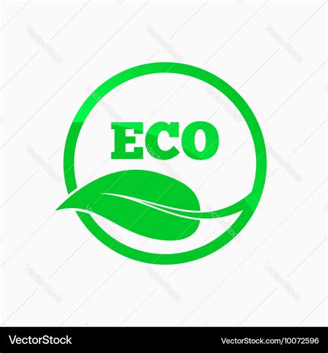 eco logo  organic symbol design royalty  vector