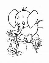 Elephant Coloring Pages Baby Head Printable Color Colouring Kids Shower Cartoon Book Getdrawings Drawing Getcolorings sketch template