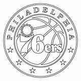 76ers Logo Coloring Philadelphia Pages Svg Stencil Vector Printable Print Transparent Getcolorings Color Search Kids sketch template