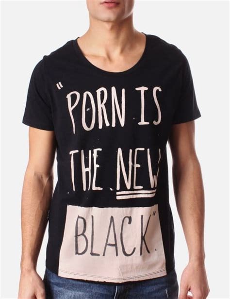 porn is the new black men s t shirt jet black