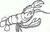 Lobster Cartoon Coloringbay Webstockreview sketch template