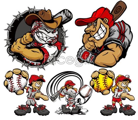 baseball cartoon character vector for free download free