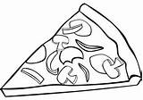 Pizza Coloring Cheese sketch template