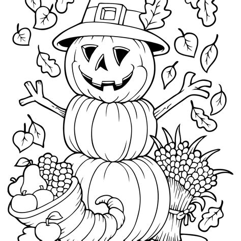 printable autumn coloring pages  printable templates