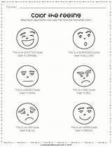 Emotions Worksheet Feelings Color Prek Worksheets Preschool Activities Emotion Preschoolers Matching Faces Pack Emotional Tracing Choose Board School Social sketch template