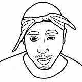Tupac Shakur 2pac Rapper Thecolor Xcolorings Mattyb Vynil Lineart sketch template