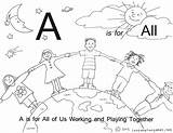 Coloring Pages Teamwork Printable Working Abc Together Alphabet Color Cooperation Sheets Clipart Preschool Cooperative Theme Getcolorings Library Print Clip Pdf sketch template