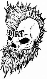 Skull Andrei Deviantart Badass Pages Coloring Drawing Dirt Head Biker Stencil Bearded sketch template