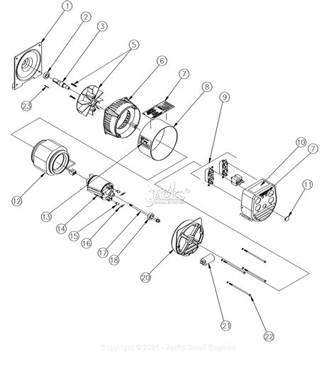 northstar  parts diagram  generator exploded view