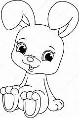 Kleurplaat Konijn Kaninchen Hase Coloring sketch template