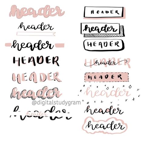 notes headers bulletjournal notes headers aestheticnotes notes