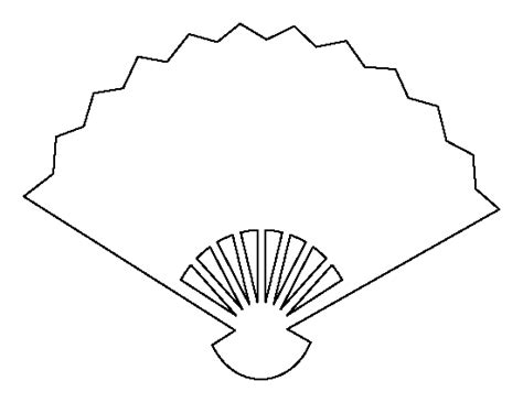 chinese fan template  origami chinese fan     simple