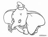 Dumbo Coloring Pages Holding Flag Disneyclips Funstuff sketch template