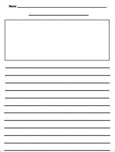 grade writing paper printable  lined paper