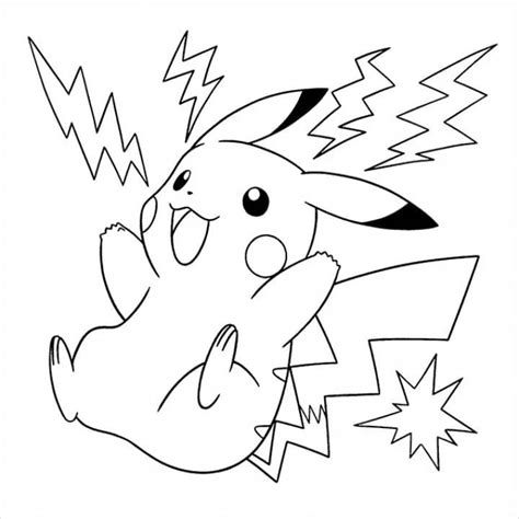 pikachu  lightning coloring page  printable coloring pages