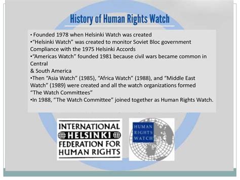 human rights watch and its role online presentation