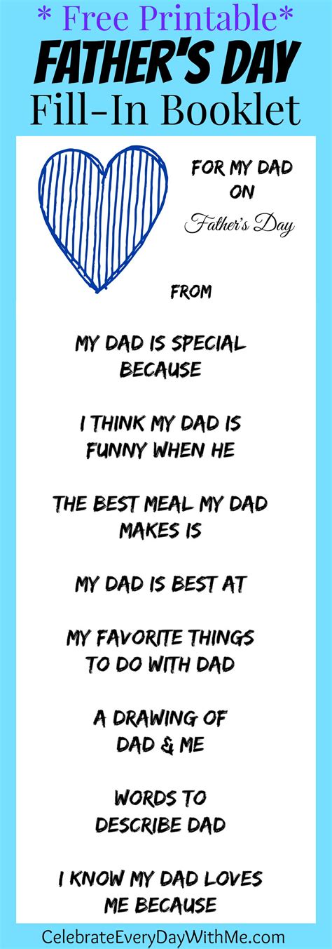 printable  fathers day celebrate  day