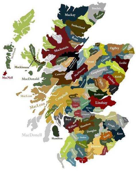 map  scottish clan lands maps