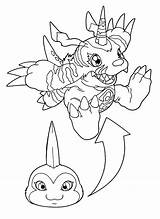 Coloring Pages Digimon Gabumon Printable Colouring Hellokids sketch template