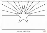 Arizona Flag Coloring Printable State Pages Template Flags Sketch North American Categories sketch template