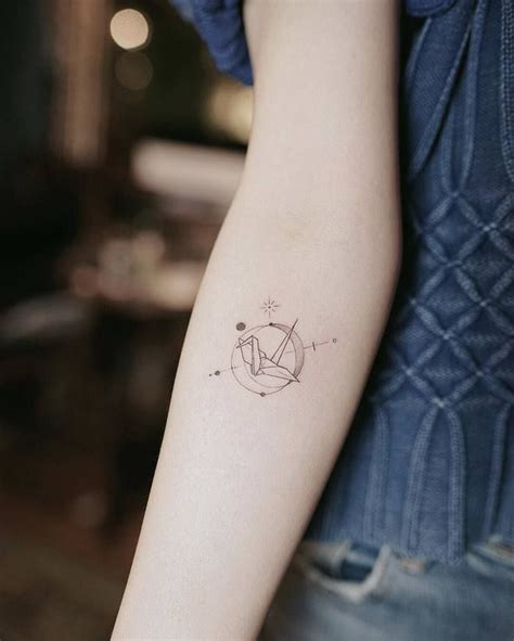 tiny paper crane tattoo  nando tattoo trendy tattoos  tattoos