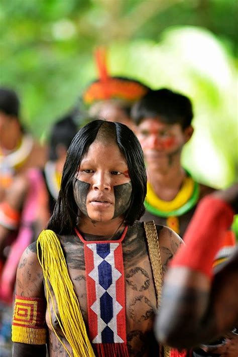 Mujer KayapÓ Brasil KayapÓ Woman Native American Tribal People