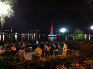lake eola fountain show features classical jazz  disco  nightly  downtown orlando