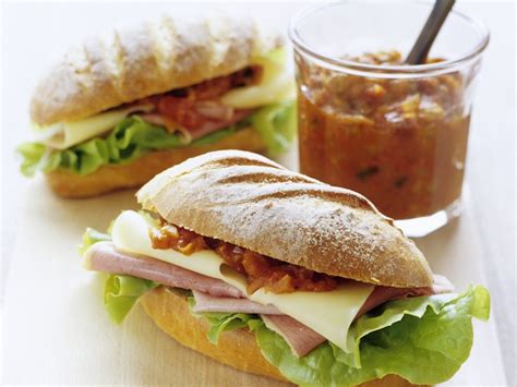 Ham Cheese And Tomato Relish Sandwiches Recipe Eatsmarter