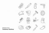 Toiletries Outlines sketch template