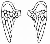 Wings Angel Coloring Pages Template Cross Drawing Weeping Cut Simple Easy Clipart Printable Drawings Cliparts Color Templates Print Quotes Collection sketch template