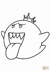 Boo Mario Coloring Pages Getcolorings King Kart Printable sketch template