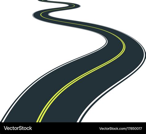 isolated road curves clip art royalty  vector image