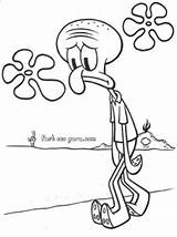Coloring Sad Squidward Pages Tentacles Spongebob Face Cartoon Print Printable Clipart Easy Characters Kids Color Drawing Colouring Fastseoguru Sandy Draw sketch template
