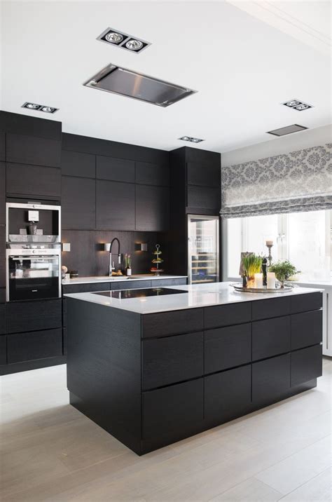 kitchens  black appliances  trending design ideas   kitchen modern konyha