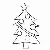 Christmas Coloring Trees Drawing Pages Color sketch template