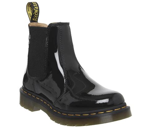 dr martens  chelsea boot black patent ankle boots