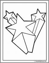 Stars Shooting Coloring Star Pages 3d Printable Print Color Hearts Clipart Getcolorings Getdrawings Colorwithfuzzy sketch template