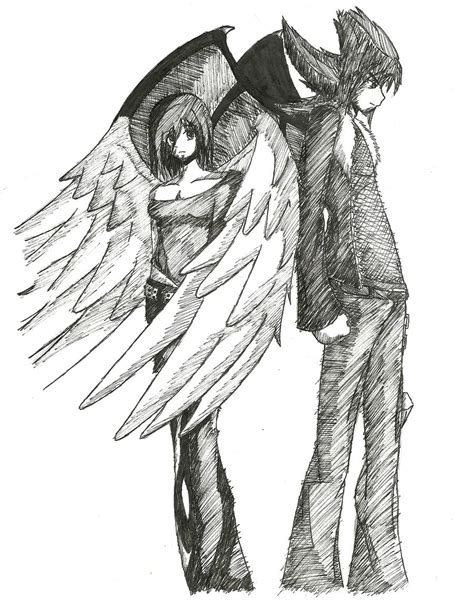 angel and demon by misuki hikotsu on deviantart