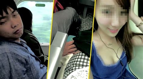pervert guy pretends to be asleep and gropes woman s thigh while in a train