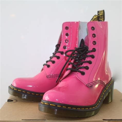 pink  martens pink  martens boots combat boots