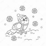 Hiver Colorare Maternelle Outline Oiseau Neve Immagini Primanyc Uccello Esquisse Ann sketch template