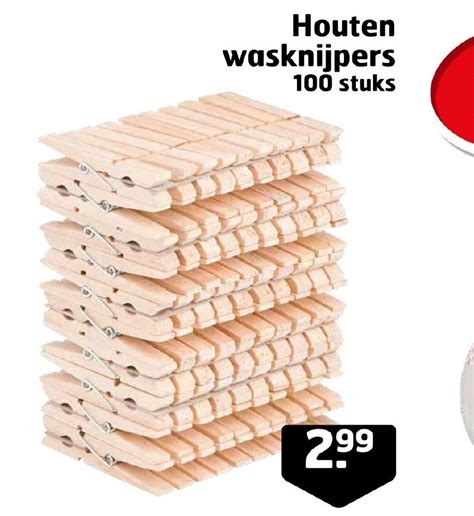 houten wasknijpers  stuks aanbieding bij trekpleister