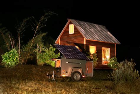 grid cabin solar house  solar panels photovoltaic panels