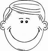 Face Boy Clipart Template Outline Hair Library Man Short sketch template