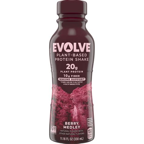 Evolve Berry Medley Flavor Plant Based Protein Shake Smartlabel™